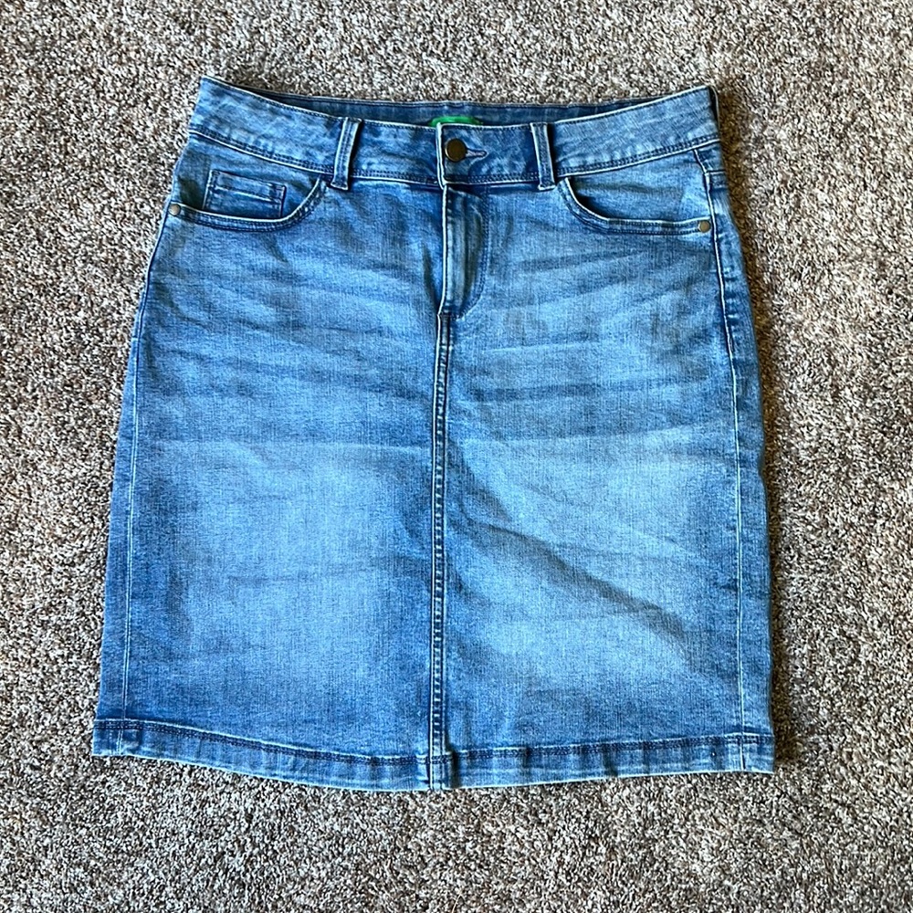 dip Denim Skirt